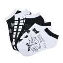 Women Black and white cat Comfo rtable Cotton Sock Slippers Short Ankle Socks JR