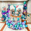 44PCS Mermaid Tail Balloon Arch Set Baby Shower Kids Happy Birtay Party DeC3P8