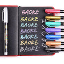 8 Colors Set Paint Marker Pens Metallic Sheen Glitter New Calligraphy Arts E4Q4