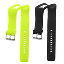 2Pack Silicone Wrist Band Strap & Clasp for Polar A360 Bracelet Lime+ Black