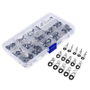 75pcs Fishing Rod Guides Tip Rings Set Rod Repair Kit DIY Eye Ring with Box