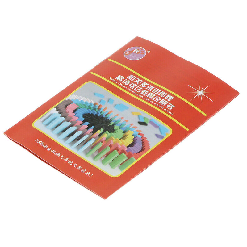 Dominos Instruction Book with 90 Puzzle - Dominoes Blocks Tumbling Game Toys