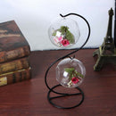 2 Cover Vase Landscape Display Terrarium Container S-Shaped Stand Desk Decor