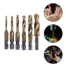 6X Hex Shank Titanium Plated Screw Thread Drill Bits Set Compound Tap M3- M10 JR