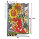 5D DIY Full Drill Diamond Painting Cross Stitch Embroidery Kit (Flower02)