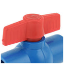 25mm Inner Dia Red Control Lever PVC Ball Valve Quick Adapter Blue Y2Q8