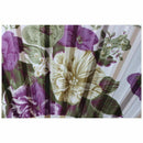 Chinese Floral Pattern Fabric Bamboo Frame Foldable Hand Fan Brown