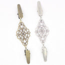 Women Cardigan Sweater Blouse Pin Shawl Brooch Flower Clips Shirt Collar Re