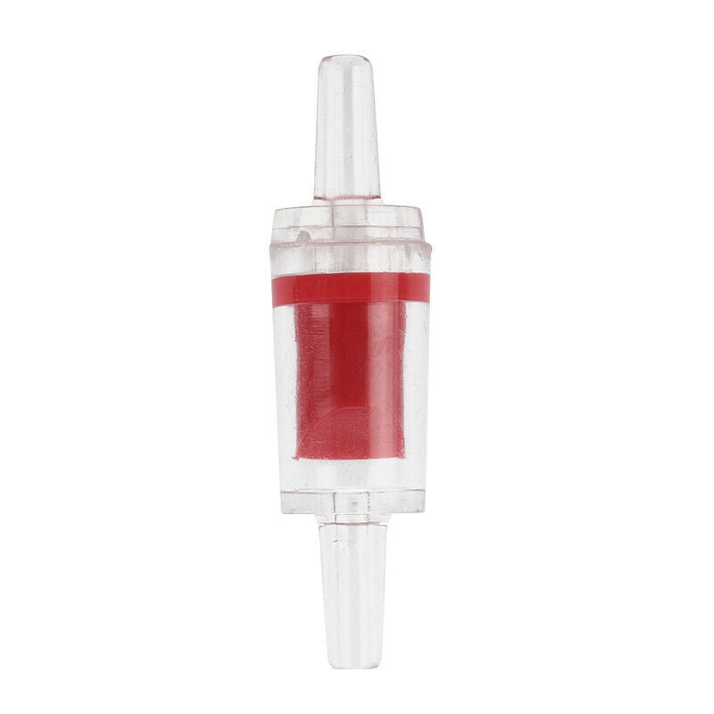 4 x Air Pump Plastic Non Return Check Valves Red Clear For Aquarium Tank E5E4
