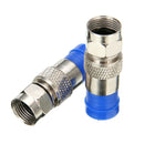 10x RG6 F Compression Connector Coaxial Coax Cable Fitting Compression Tool Set