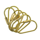 6 Pieces Wholesale Durable Brass Screw Lock Key Ring Keychain Holder Oval Shape