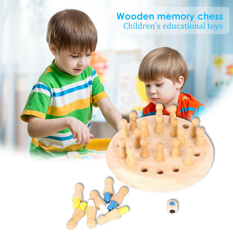 Wooden Memory Match Stick Chess Game Puzzle Toys Kids Early Learning Toys