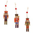 18PCS Nutcracker Puppet Christmas Wooden Pendants Walnut Soldier Xmas Tree S Ew