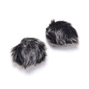 Black Fur Windscreen Windshield Wind Muff for Lapel Lavalier Microphone Mic