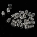 24 Pieces Norse Viking Rune Dreadlocks Beads Metal Hair Beards Pendants Rings