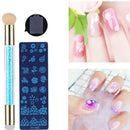 Fashion Nail Printing Art Template Pen Set Tool Anti-Overflow Glue