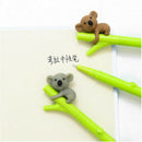 3pcs Cute bear Gel Pen Green Branch Black Ink Pens 0.5mm Kids Writing Gifts  ME