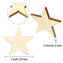 Star Shape Unfinished Wood Pieces, Blank Wood Pieces Wooden Cutouts Ornamen