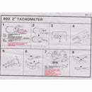 Universal 12V Petrol Car 2 Inch RPM Tachometer REV Gauge