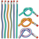 70 Pack - Soft Flexible Bendy Pencils - 6 Assorted Colours - perfect for Cl