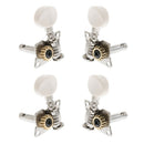 4 Pieces Metal Ukulele Uke String Tuning Keys Open-gear 2L2R Musical Instrument