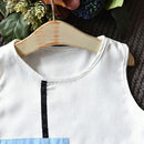 Girls Clothing Sets New Summer Fashion Girls Sleeveless Design T-Shirt + Ca