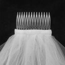 Women Wedding Veil Dress White Bowknot Layers Tulle Ribbon Edge Bridal Veil O2N8
