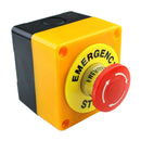 2Pcs Red Mushroom Emergency Stop Shut Off Push Button Switch No + Nc 22Mm C