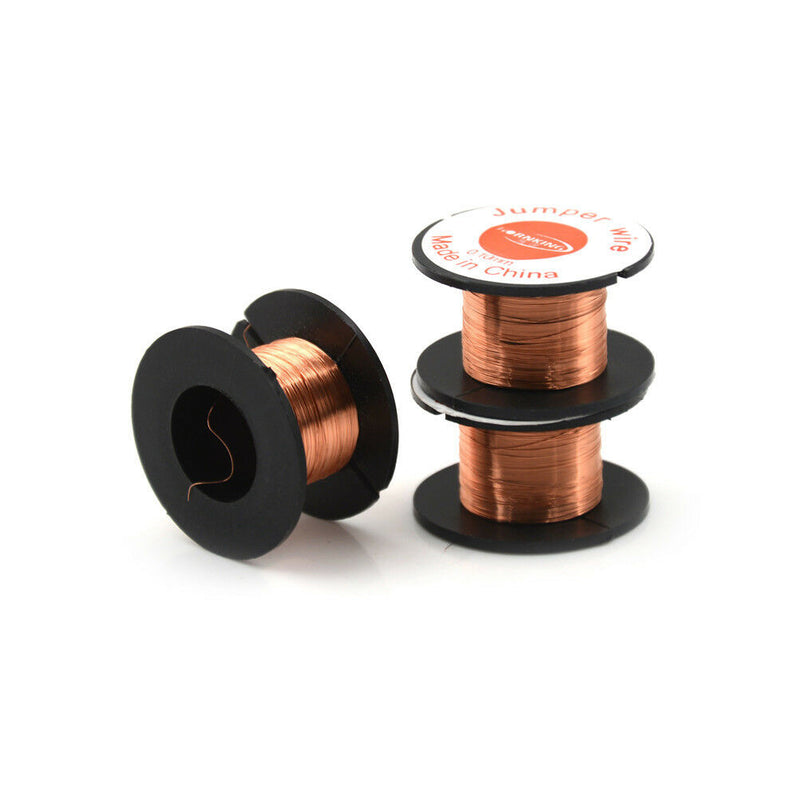 3 Roll Magnet Wire AWG Gauge Enameled Copper Coil Winding 0.1mm S Kw
