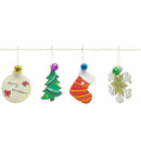 40PCS Unfinished Wooden Christmas Ornaments Bulk,Natural Wood Slices Wood C