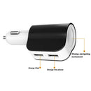 Black Multifunctional Cigarette Lighter Dual USB One with Two Car Chargers