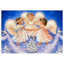 DIY 5D Diamond Painting Happy Angels Cross Stitch Kit for Kids Bedroom Wall