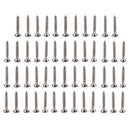 50 Pack Nickel Guitar Bridge Screws Tremolo Bridge Mounting Screws 3.5x25mm