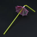 50pcs Fluorescent Umbrella Drinking Straws Paper Straws for Wedding Decor