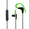 Wireless Earphones Sports Running Ear Hook and Cap Microphone Earplug Green