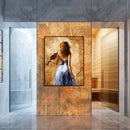 Painting By Numbers Kit DIY Violin Woman Canvas Oil Art Picture Home Decor A