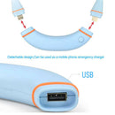 Portable Rechargeable Fan Air Cooler Mini Neckband Lazy USB Dual Sports Fan