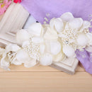 Wedding Bridal Hair Ornament Wedding Head Dress Flower Motif Clip Pin Comb  Q4N3