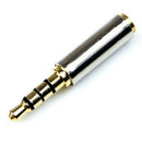 Golden 3.5mm Male to 2.5mm Female Plug Stereo Audio Earphone Jack Adapter C T9Z9