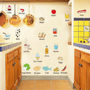 Kitchen Refrigerator Door Stickers Decorative Food Fruit Removable Wall Stic Kw