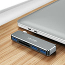 5 In 1 Plug And Play USB3.0 C Hub OTG Aluminum Alloy Mini Portable for iPad Pro