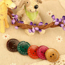 100PCS 19mm Mixed Colors Round Wood Buttons Stoving Varnish for Sewing DIY A