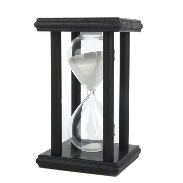 Wooden Hourglass Hourglass Hourglass Decorated Gift (White, 30 min) N6F6