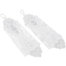 14in white wedding bridal lace fingerless gloves