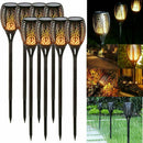 4x Outdoor Solar Torch Dance Flickering Flame Light Garden Waterproof Lamp