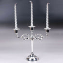 Alloy Candelabrum Candelabra Candle Holder Stand with 4 Spiral Twist Candles