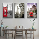 London Street Scene Unframed Spraying Painting Wall Art Home Office Welt RGU