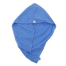 1PC Magic minifiber Hair-Drying Towel Cap Bath Head Wrap - Blue H6K4