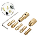 8 Pcs 0.5-3mm Small Electric Drill Bit Collet Mini Twist Drill Tool Chuck Kit