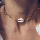 Natural Cowrie Sea Shell Statement Choker Necklace Bohemia Beach Women Jewel 3C